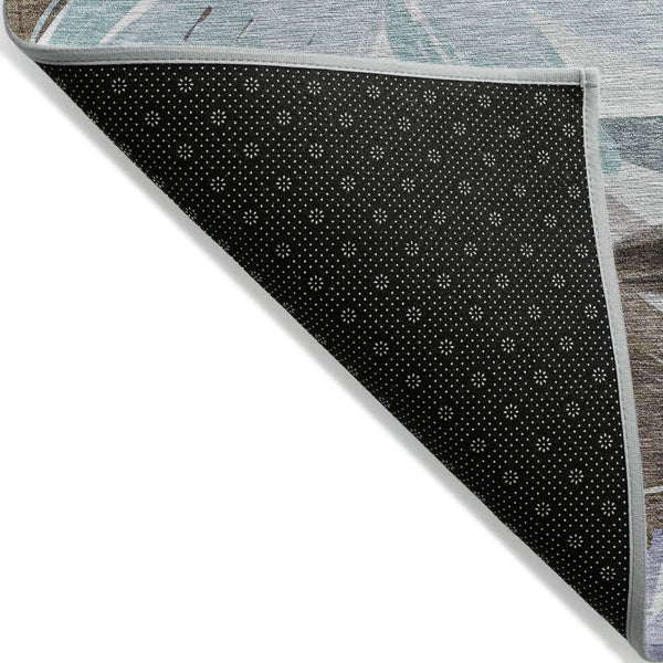 HomeRoots 5' Stylish Taupe and Lilac Floral Rug - Durable, Washable, Perfect for Indoor and Outdoor Spaces 8' X 10' 611001