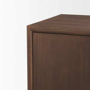 HomeRoots 71" Brown Sideboard - Modern Soft Close Storage Cabinet with Adjustable Shelving for Any Room 611012