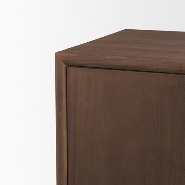 HomeRoots 71" Brown Sideboard - Modern Soft Close Storage Cabinet with Adjustable Shelving for Any Room 611012