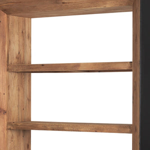 HomeRoots 72" Vintage Distressed Solid Wood Three-Tier Bookcase for Rustic Storage and Display in Any Room 611042