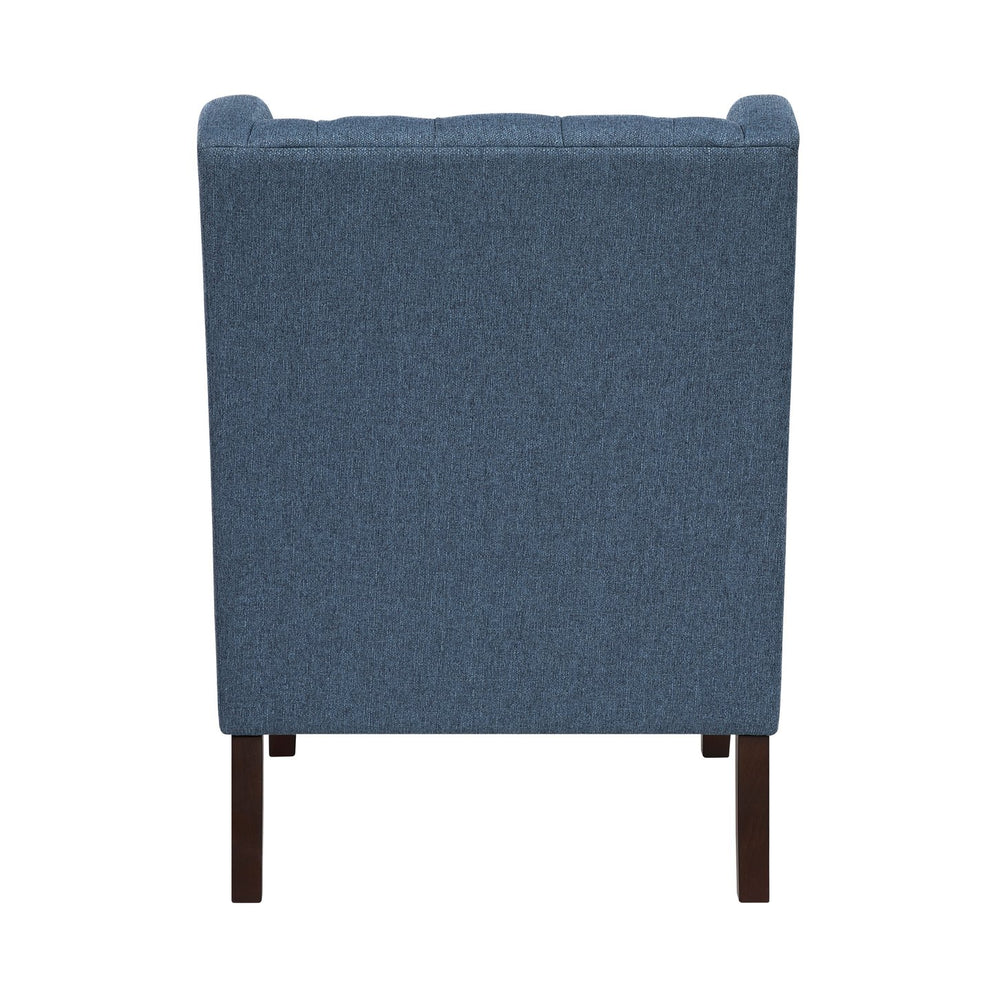 English Elm 1Pc Elegant Button-Tufted Blue Accent Chair With Foam Cushion - Perfect For Cozy Spaces & Style! B011P287707