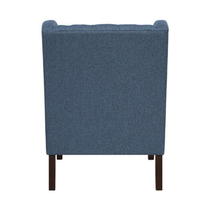 English Elm 1Pc Elegant Button-Tufted Blue Accent Chair With Foam Cushion - Perfect For Cozy Spaces & Style! B011P287707