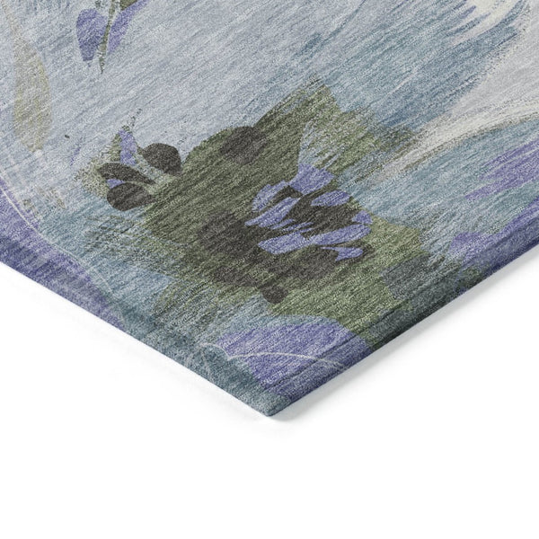 HomeRoots 5' Indoor Outdoor Area Rug in Olive and Fern Green Floral Design – Durable, Machine Washable Comfort 10' X 14' 611083