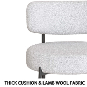 English Elm 63" Modern-Medieval Cream Mdf Dining Table Set With 4 Cushioned Chairs - Stylish & Versatile Design W2189S00707