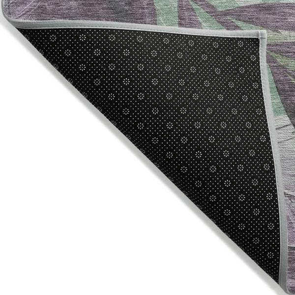 HomeRoots 5' Vibrant Lavender and Lilac Floral Washable Area Rug for Indoor and Outdoor Elegance and Durability 8' X 10' 611117