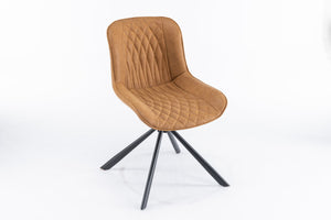 English Elm Mid-Century Modern Tufted Swivel Dining Chair Set Of 2 - Stylish Upholstered Accent Chairs For Any Space T3903P405990