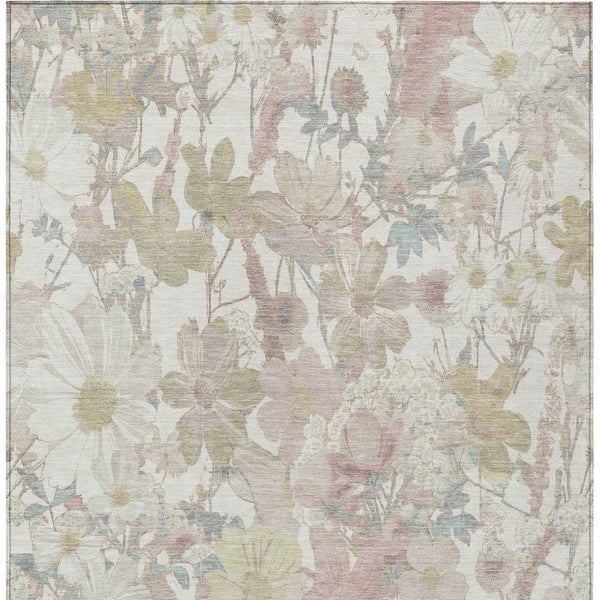 HomeRoots 5' Indoor Outdoor Area Rug with Timeless Floral Design – Durable, Washable, and All-Weather Use 5' X 8' 611193