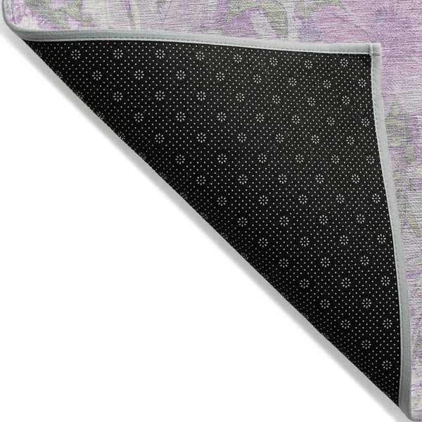 HomeRoots 5' Floral Washable Area Rug in Lavender and Lilac – Stylish Indoor/Outdoor Décor for Any Space 8' X 10' 611201