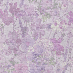HomeRoots 5' Floral Washable Area Rug in Lavender and Lilac – Stylish Indoor/Outdoor Décor for Any Space 10' X 14' 611203