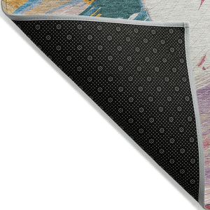 HomeRoots 5' Colorful Abstract Washable Area Rug - Durable, Stylish Design for Indoor & Outdoor Spaces 10' X 14' 611221