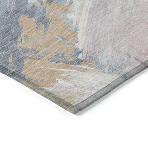HomeRoots 5' Modern Abstract Pink Mauve and Lavender Washable Area Rug for Indoor and Outdoor Spaces 10' X 14' 611227