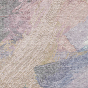HomeRoots 5' Modern Abstract Pink Mauve and Lavender Washable Area Rug for Indoor and Outdoor Spaces 10' X 14' 611227