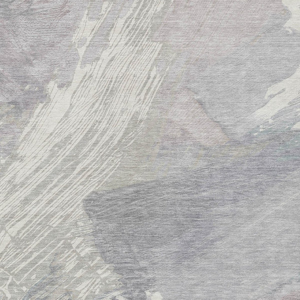HomeRoots 5' Washable Ivory and Gray Abstract Area Rug - Stylish Indoor/Outdoor Solution for High Traffic Spaces 8' X 10' 611231