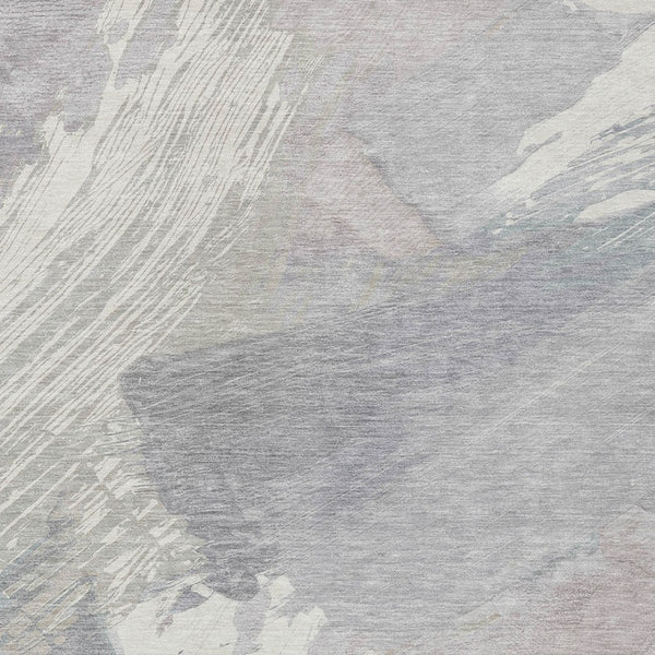 HomeRoots 5' Washable Ivory and Gray Abstract Area Rug - Stylish Indoor/Outdoor Solution for High Traffic Spaces 9' X 12' 611232