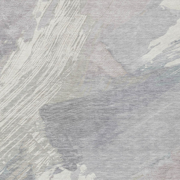 HomeRoots 5' Washable Ivory and Gray Abstract Area Rug - Stylish Indoor/Outdoor Solution for High Traffic Spaces 10' X 14' 611233