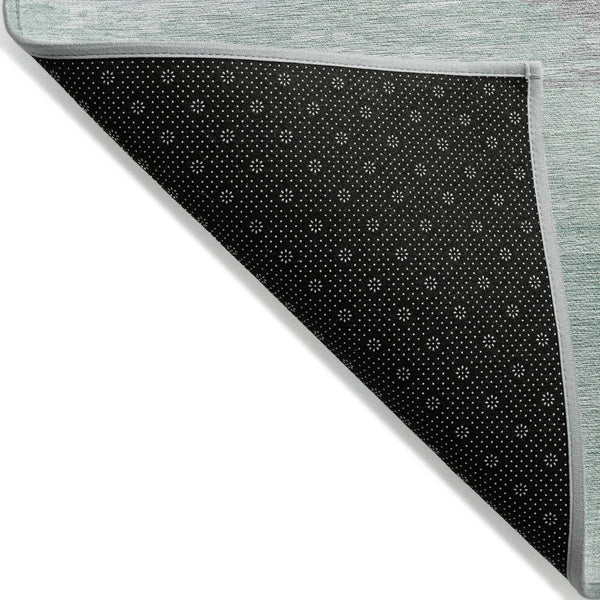 HomeRoots 5' Abstract Blue and Mint Green Area Rug - Stylish, Washable, Durable for Indoor and Outdoor Use 5' X 8' 611283