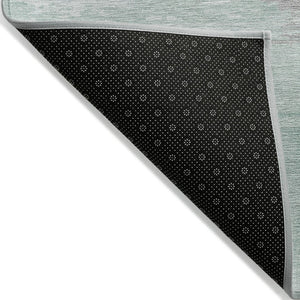 HomeRoots 5' Abstract Blue and Mint Green Area Rug - Stylish, Washable, Durable for Indoor and Outdoor Use 10' X 14' 611287
