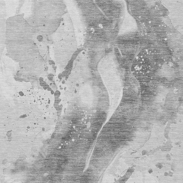 HomeRoots 5' Gray and Silver Abstract Area Rug - Versatile Washable Design for Indoor and Outdoor Spaces 8' X 10' 611309