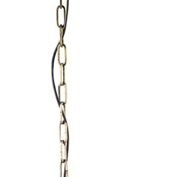 HomeRoots White Empire Chandelier with Gold Accents - Elegant Three-Light Fixture for Dimmable Ambiance 611331