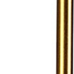 HomeRoots Brass Three-Light Geometric Chandelier with Dimmable LED, White Shades & Adjustable Suspension Style 611348