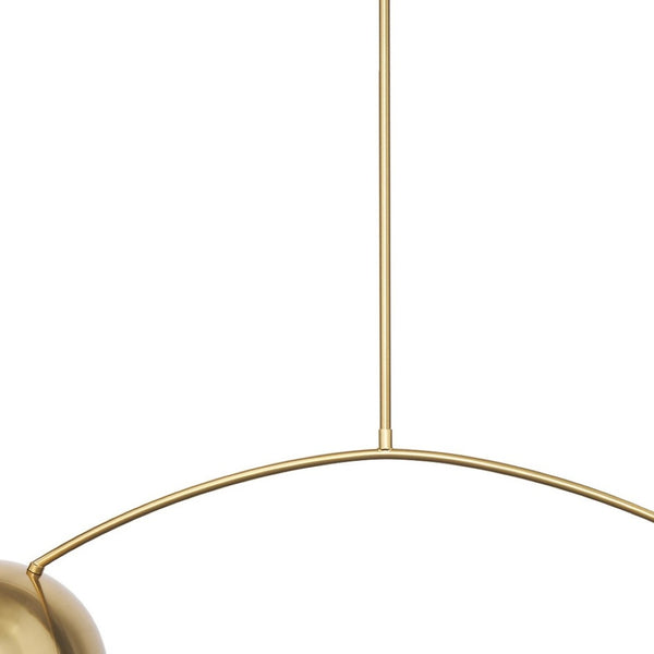 HomeRoots Brass Two-Light Dimmable Chandelier with Elegant White Shades for Stylish Home Ambiance and Versatility 611364