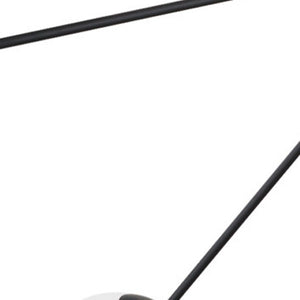 HomeRoots Black Eleven-Light Dimmable Chandelier with Frosted Glass Globes and White Shades for Modern Spaces 611365