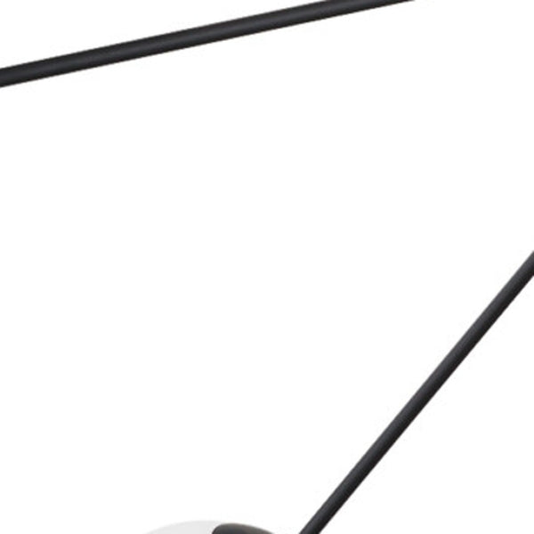 HomeRoots Black Eleven-Light Dimmable Chandelier with Frosted Glass Globes and White Shades for Modern Spaces 611365