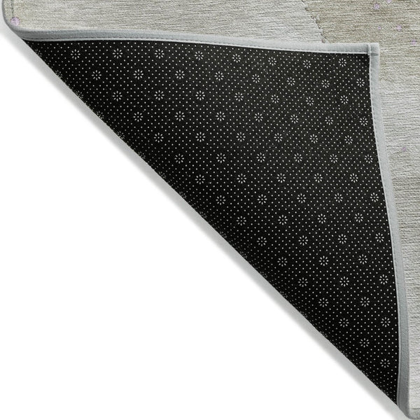 HomeRoots 5' Taupe and Lavender Abstract Area Rug - Stylish, Washable Design for Indoor and Outdoor Spaces 8' X 10' 611396