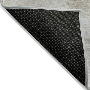 HomeRoots 5' Taupe and Lavender Abstract Area Rug - Stylish, Washable Design for Indoor and Outdoor Spaces 10' X 14' 611398