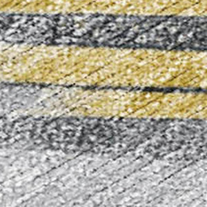 HomeRoots 5' Stylish Striped Washable Area Rug for Indoor and Outdoor Spaces - Durable, Easy-Clean Design Gold 5' x 7'6" 611406