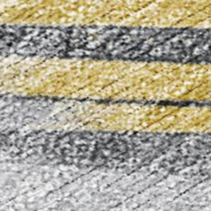 HomeRoots 5' Stylish Striped Washable Area Rug for Indoor and Outdoor Spaces - Durable, Easy-Clean Design Gold 9' x 12' 611409