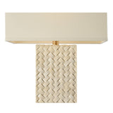 Hanson Herringbone Stone Lamp White/Cream 61141-WILDWOOD Wildwood