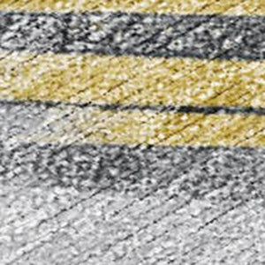 HomeRoots 5' Stylish Striped Washable Area Rug for Indoor and Outdoor Spaces - Durable, Easy-Clean Design Gold 10' x 14' 611410