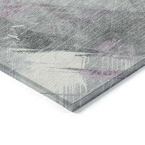 HomeRoots 5' Stylish Striped Washable Area Rug for Indoor and Outdoor Spaces - Durable, Easy-Clean Design Lavender 9' x 12' 611421