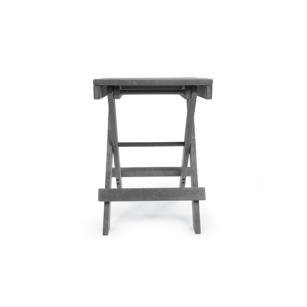 English Elm Riverstone Recycled Hdpe Folding Outdoor Bistro Table Weatherproof Patio Balcony Gray B2745P409706