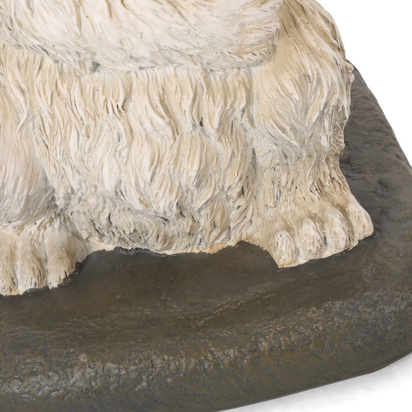 English Elm Christopher Knight Home® - RABBIT Concrete Umbrella Base Matte White - 50lb Resin-Finish Decorative Stand with 3 Adapters, 16" H 67764.00WHI