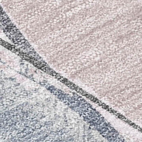 HomeRoots 5' Blush and Mauve Floral Washable Area Rug – Durable, Elegant Design for Indoor and Outdoor Spaces 5' x 7'6" 611490