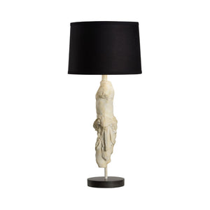 Wildwood Roman Roman Emperor Statue Lamp With Antique Stone Finish — Hand-Carved Sculptural Table Light, 29" Tall 61151