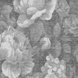 HomeRoots 5' Indoor Outdoor Floral Area Rug - Stylish, Washable, Stain-Resistant Design for Any Space Gray 9' x 12' 611565