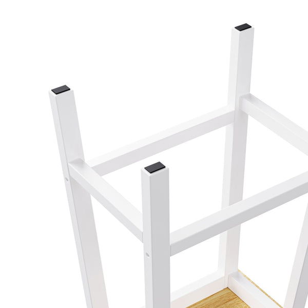 English Elm 48inch Kitchen Island Set with Bar Stools Drop Leaf Built in Power Station Mdf Storage White N707S003015W