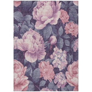 HomeRoots 5' Indoor Outdoor Floral Area Rug - Stylish, Washable, Stain-Resistant Design for Any Space Pink 9' x 12' 611577