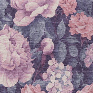 HomeRoots 5' Indoor Outdoor Floral Area Rug - Stylish, Washable, Stain-Resistant Design for Any Space Pink 9' x 12' 611577