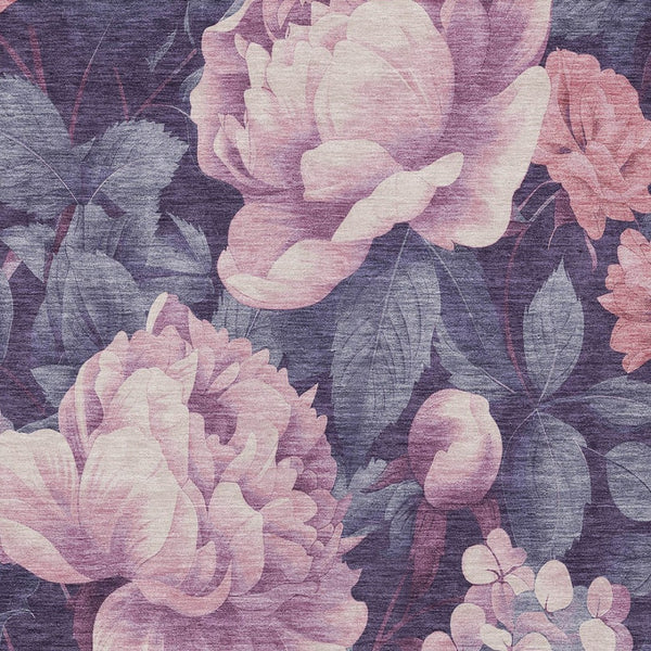 HomeRoots 5' Indoor Outdoor Floral Area Rug - Stylish, Washable, Stain-Resistant Design for Any Space Pink 10' x 14' 611578