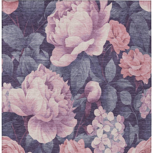 HomeRoots 5' Indoor Outdoor Floral Area Rug - Stylish, Washable, Stain-Resistant Design for Any Space Pink 10' x 14' 611578