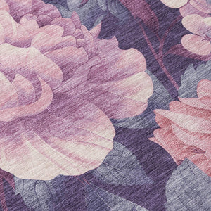HomeRoots 5' Indoor Outdoor Floral Area Rug - Stylish, Washable, Stain-Resistant Design for Any Space Pink 10' x 14' 611578