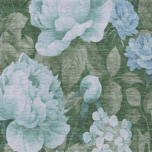 HomeRoots 5' Indoor Outdoor Floral Area Rug - Stylish, Washable, Stain-Resistant Design for Any Space Sky 10' x 14' 611590