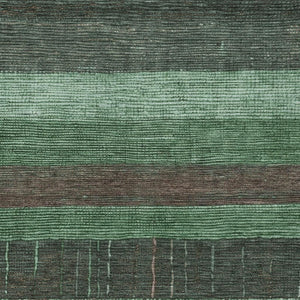 HomeRoots 5' Stylish Striped Washable Area Rug for Indoor and Outdoor Spaces - Durable, Easy Care, Versatile Design Green 8' x 10' 611606