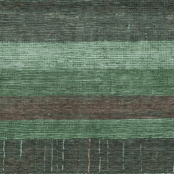 HomeRoots 5' Stylish Striped Washable Area Rug for Indoor and Outdoor Spaces - Durable, Easy Care, Versatile Design Green 8' x 10' 611606