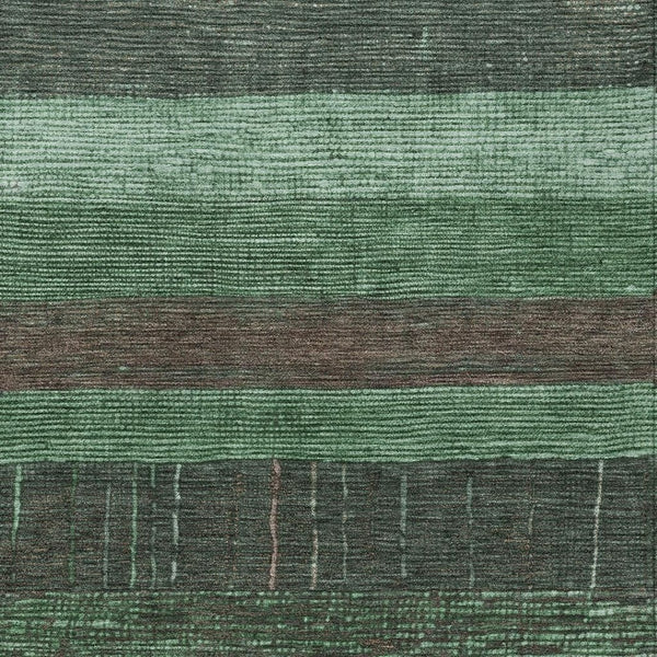 HomeRoots 5' Stylish Striped Washable Area Rug for Indoor and Outdoor Spaces - Durable, Easy Care, Versatile Design Green 9' x 12' 611607