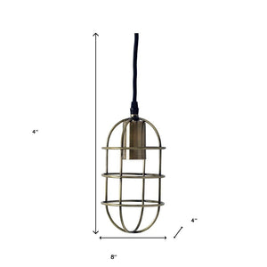 HomeRoots Gold Dimmable Ceiling Light Fixture with Antiqued Brass Dome Shades for Vintage-Modern Elegance 611613